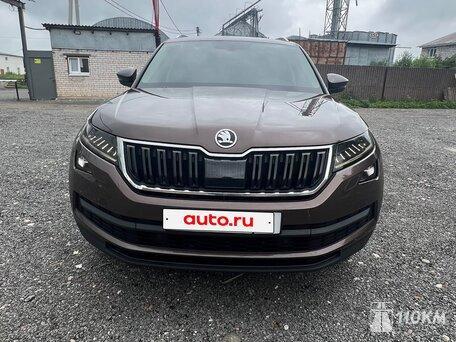 Skoda, Kodiaq, 2000, 190, бензин, внедорожник, робот, полный привод, среднее состояние, левый, коричневый, 3 120 000 ₽